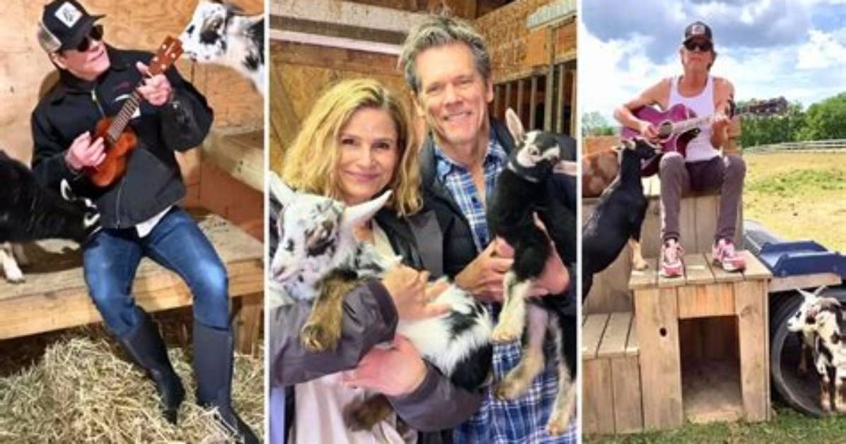 A Cute Compilation of Kevin Bacon Singing to His Goats