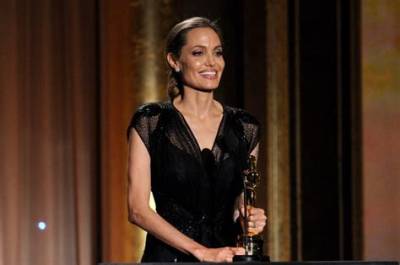 Angelina Jolie Goes to Governor Awards with Son Maddox and Brad Pitt
