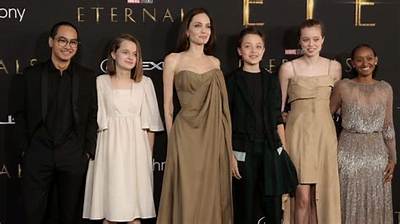 Angelina Jolie Wore Balmain & Brought Her Kids to ‘The Eternals’ Premiere