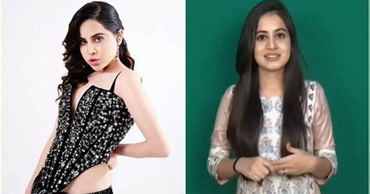 Another Appearance by Urfi Javed Without a Top! Wearing a Nosepin and a Green Wired Dress