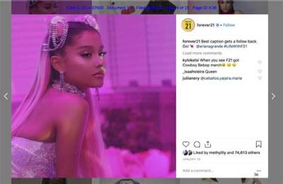 Ariana Grande Sues Forever 21! Forever 21 Uses a Lookalike Model!