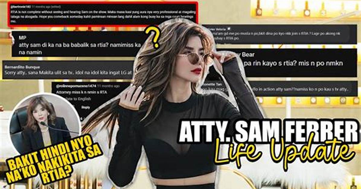 Atty Sam Ferrer Before & After Surgery Pictures – Details We Have on the Web Star