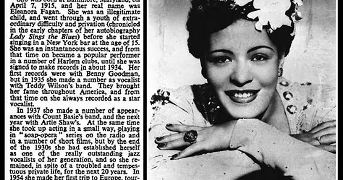 Billie Holiday Cause of Death, How Did Billie Holiday Die?