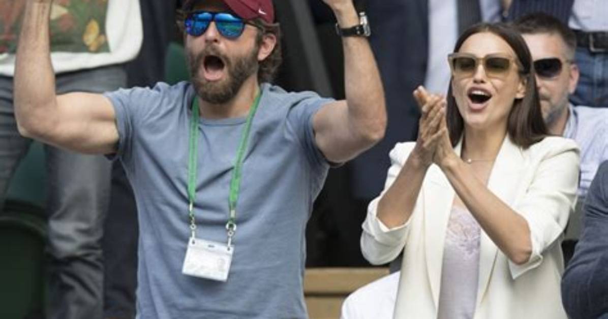 Bitchy | Bradley Cooper and Irina Shayk Celebrate Roger Federer’s Win in the Quarter-Finals on Centre Court on Day Nine of the Wimbledon Tennis Championships in London