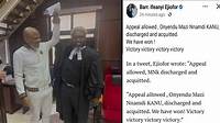 Breaking: Nnamdi Kanu Discharged and Acquitted