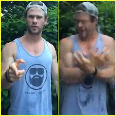 Chris Hemsworth Did the Als Ice Bucket Challenge Too: Cute or Too Many Clothes?