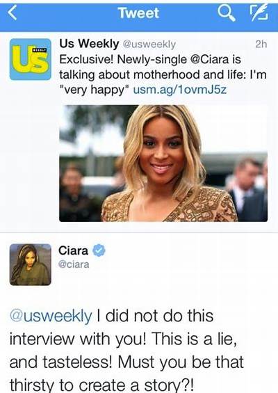 Ciara Calls Us Weekly ‘Thirsty’, Us Weekly Says Future Is Banging His Stylist