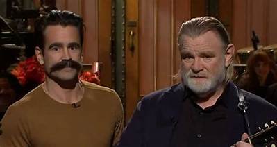 Colin Farrell Crashes Brendan Gleeson’s ‘Snl’ Monologue Amid His Hosting Debut: ‘I Was Just Passing’