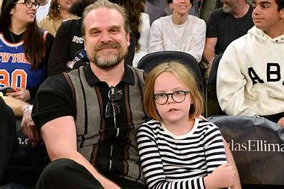 David Harbour Spends Time with Wife Lily Allen’s Daughter Ethel During Nba Game in N. Y. C.