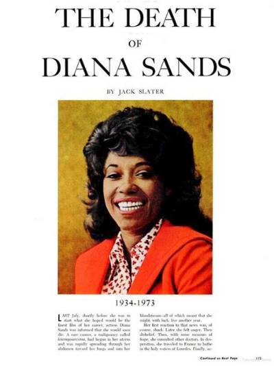 Diana Sands Obituary, What Was Diana Sands Cause of Death?