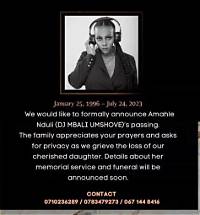 Dj Mbali Umshove Obituar | How Did She Die | Cause of Death & Tribute