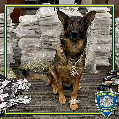 Doggo Dripping: K-9 Officer Rocking $65K in Confiscated Jewelry from Drug Bust