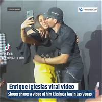 Enrique Iglesias Passionately Kisses Fan at Meet and Greet in Las Vegas