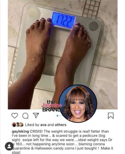 Gayle King Posts Photo of Her Scale: ‘Fatter Than I’ve Been in Long Time’