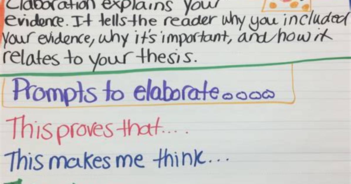 How Do You Teach Elaboration in Writing?