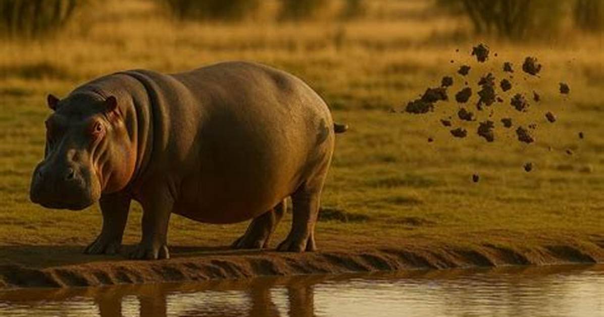 How Does a Hippopotamus Poop?