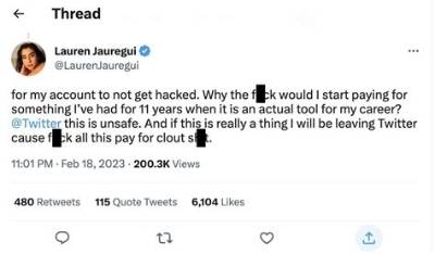 “How Is This Ok? ”: Lauren Jauregui Threatens to Quit Twitter Amid New Authentication Policy