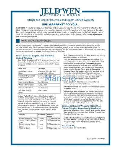 How Long Is the Warranty on Jeld Wen Windows?