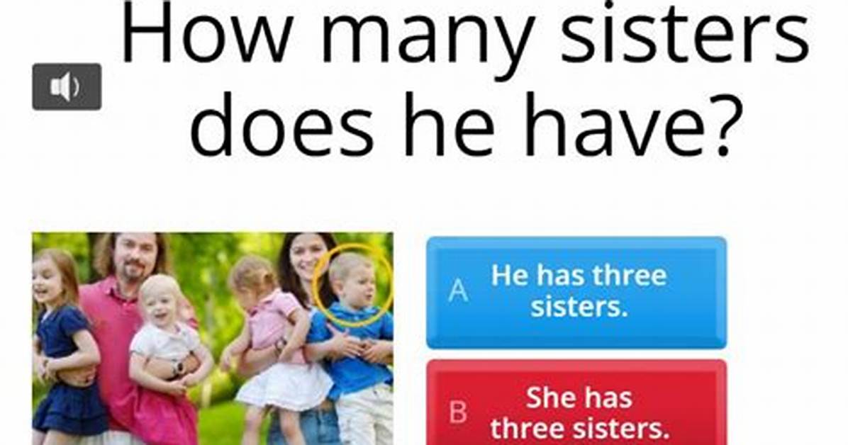 How Many Sisters Does He Have? Let’s Investigate