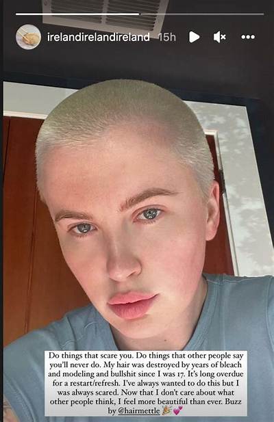 Ireland Baldwin Shaved Her Head: ‘Do Things That Scare You’