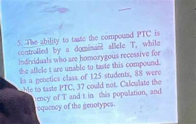 Is the Ability to Taste Ptc Dominant or Recessive?