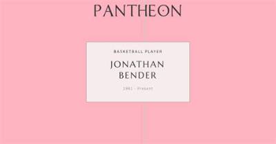 Jonathan Bender Bio (Wiki)