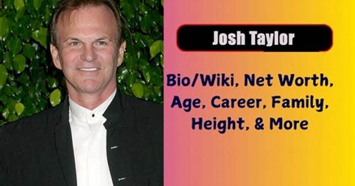 Josh Taylor Height, Weight, Net Worth, Age, Birthday, Wikipedia, Who, Nationality, Biography