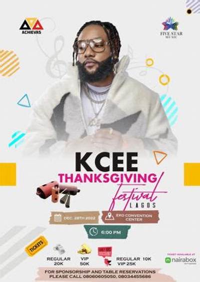 Kcee Gears up for ‘Thanks-Giving’ Festival