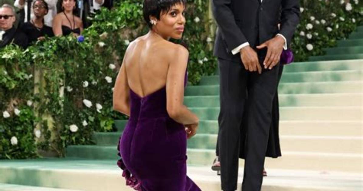 Kerry Washington Wore a Gorgeous Purple Oscar De La Renta to the Met Gala