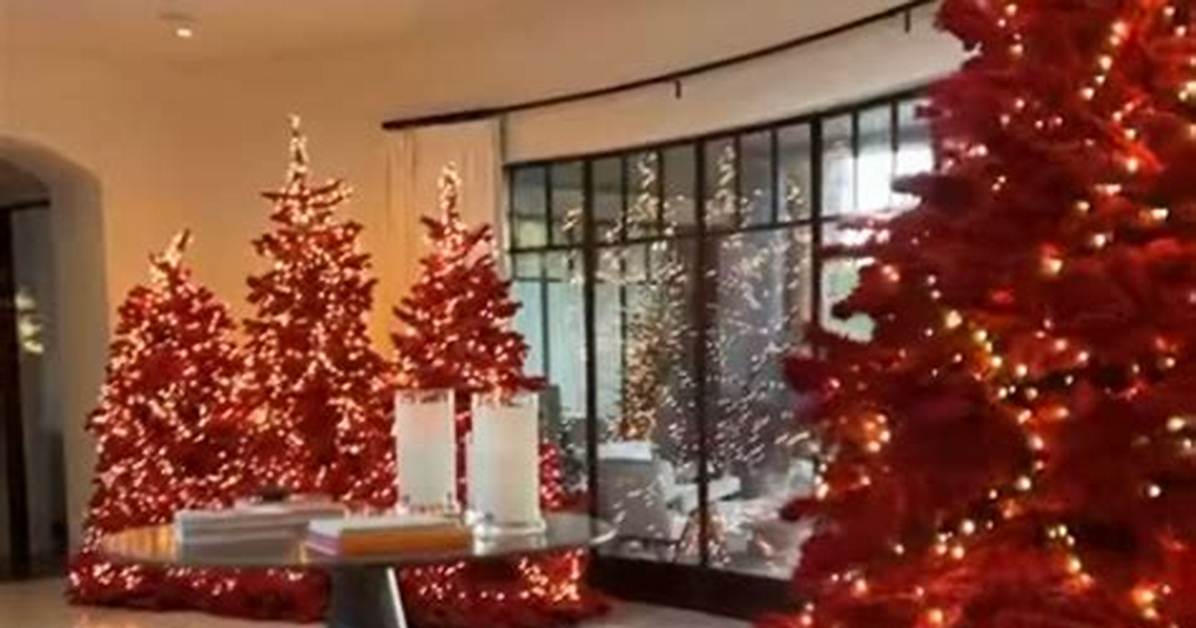Kourtney Kardashian Shows off Red Christmas Trees as She Teases Her Holiday Decor