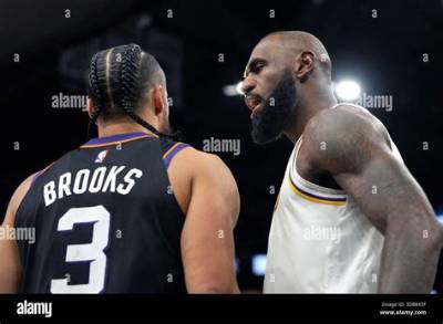 Lebron James, Dillon Brooks Exchange Words During Los Angeles Lakers vs Memphis Grizzlies Playoff Game: Video