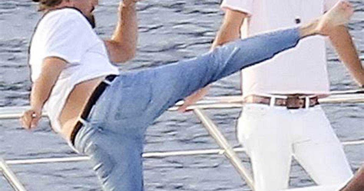 Leo Dicaprio Showed off His Sweet Karate Moves on a Yacht in St. Tropez