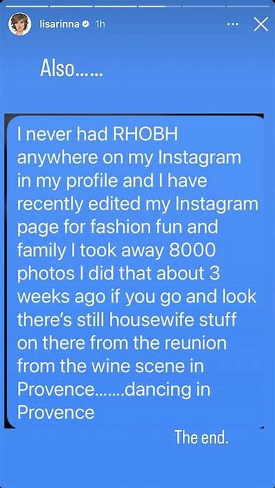 Lisa Rinna Deletes 'Rhobh' from Instagram Bio Amid Firing Rumors
