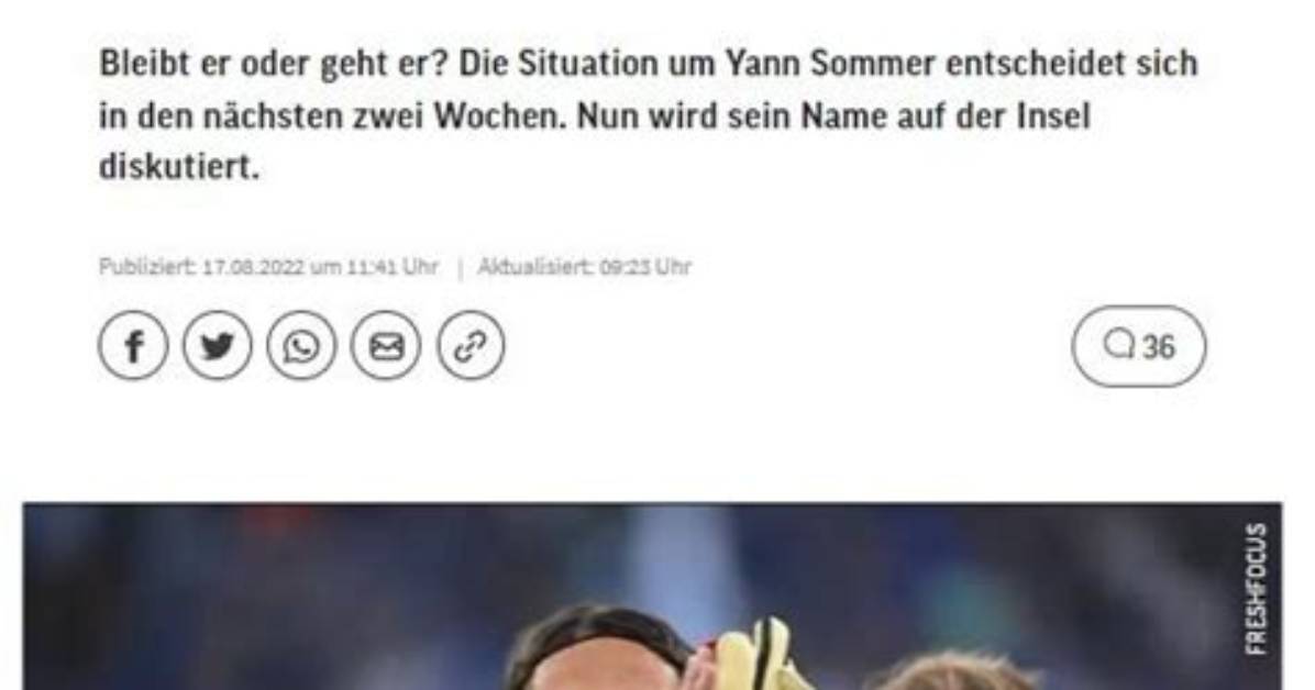 Man Utd Considering Yann Sommer & Asmir Begovic as Goalkeeper Hunt Continues