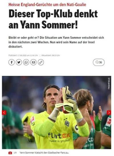 Man Utd Considering Yann Sommer & Asmir Begovic as Goalkeeper Hunt Continues