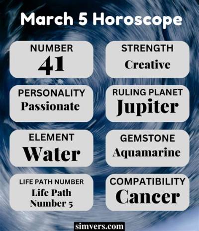 March 5 Horoscope and Zodiac
