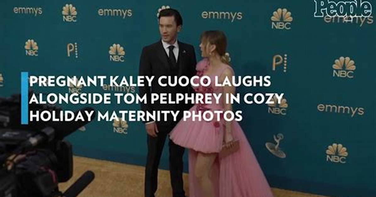 Pregnant Kaley Cuoco Laughs Alongside Tom Pelphrey in Cozy Holiday Maternity Photos