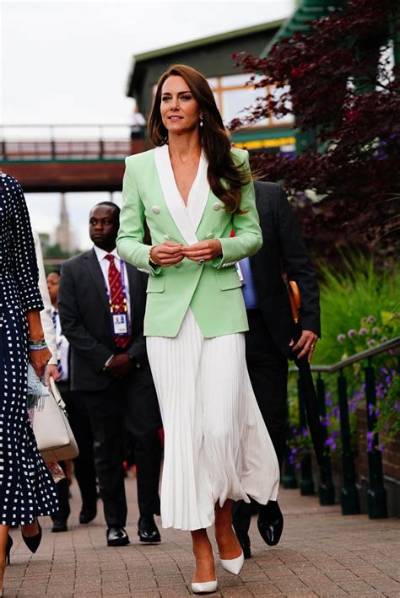 Princess Kate Wore a 16-Button Balmain to Honor Roger Federer at Wimbledon