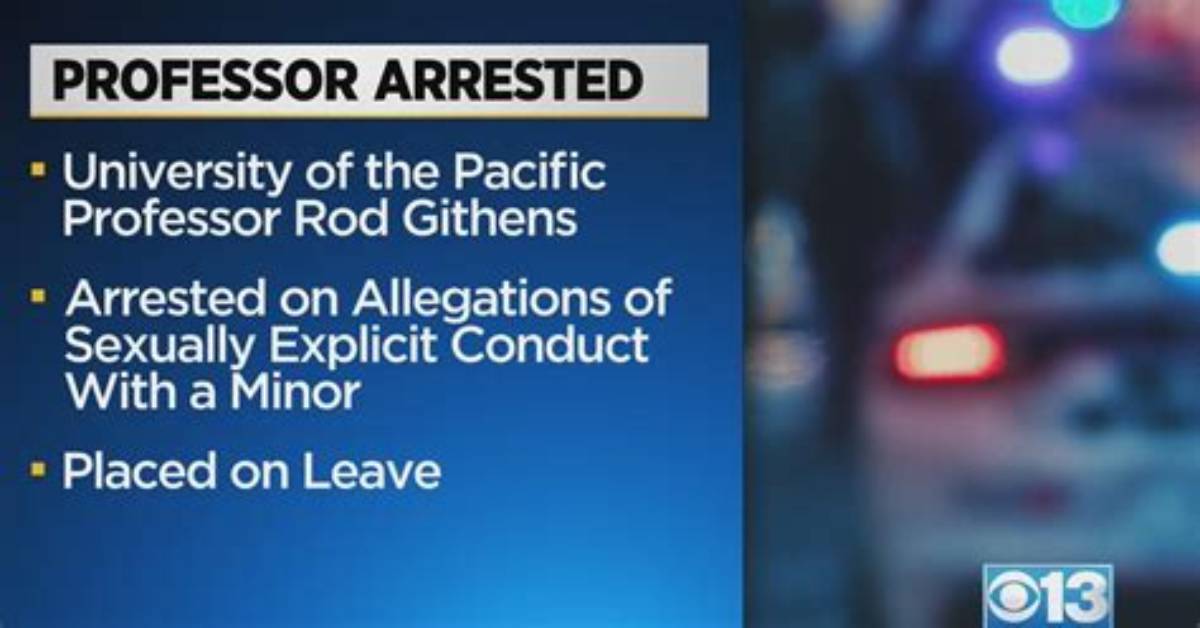 Professor Rod Githens Arrested, Pedophile Allegations and Case Explained