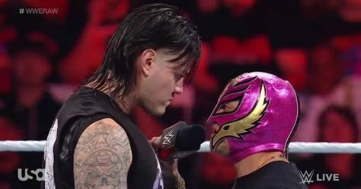 Rey Mysterio Spanks Son Dominik Mysterio with Belt, Bad Bunny Interferes in Wrestlemania 39: Watch