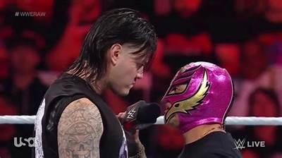 Rey Mysterio Spanks Son Dominik Mysterio with Belt, Bad Bunny Interferes in Wrestlemania 39: Watch