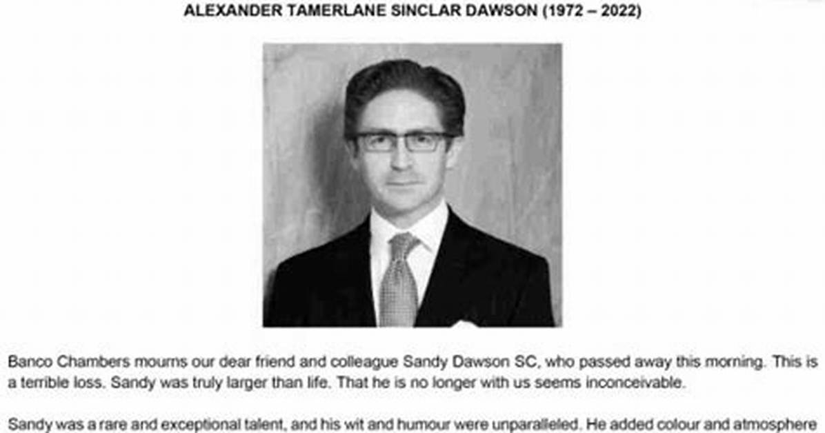 Sandy Dawson Cause of Death, How Did Sandy Dawson Die?