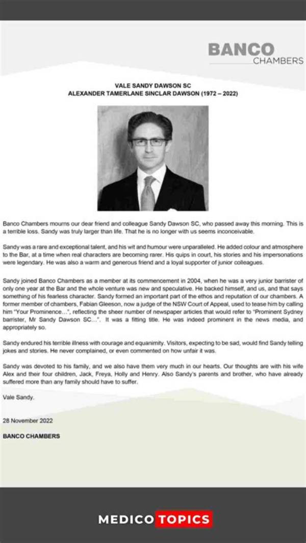 Sandy Dawson Cause of Death, How Did Sandy Dawson Die?