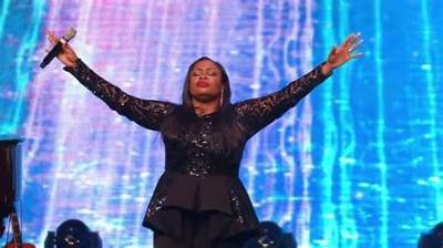 Sinach Shares Lovely Pictures with Tope Alabi as They Meet.