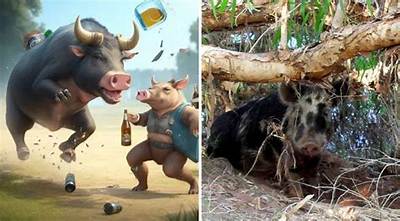 That Time a Pig Stole 18 Beers, Got Drunk, and Fought a Cow