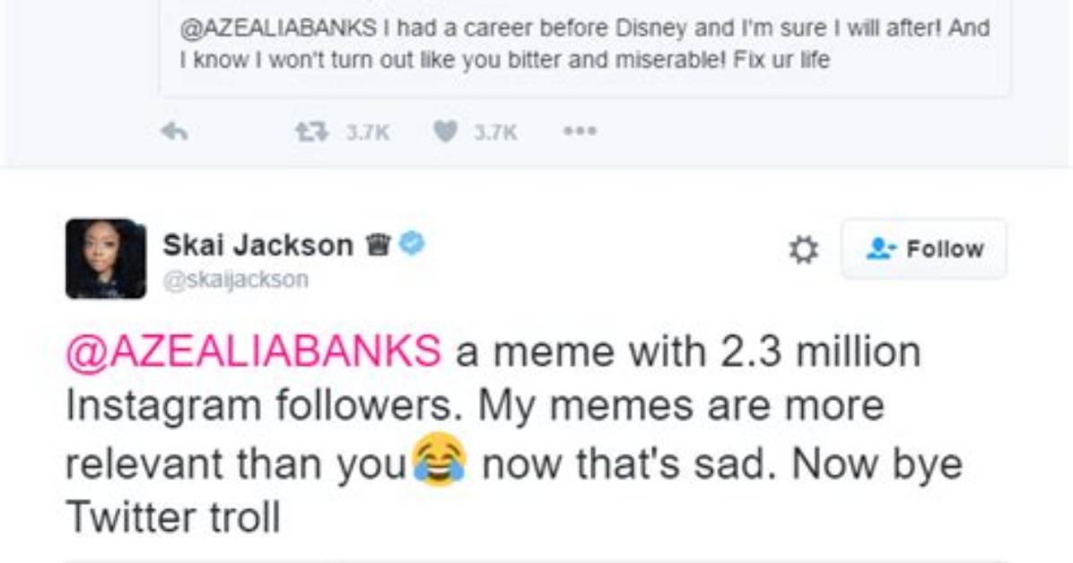 The One Tweet That Made Skai Jackson Own Azelia Banks