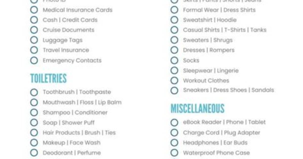 The Only Cruise Packing List You'll Ever Need