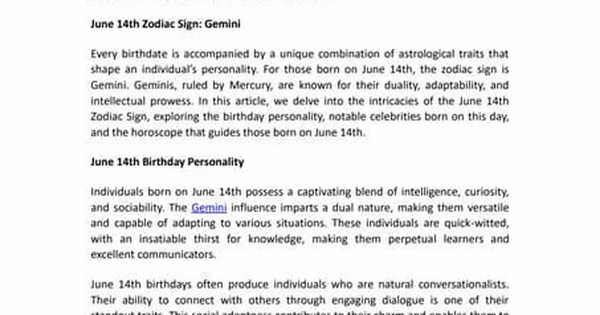 Tiktok Stars Born June 14