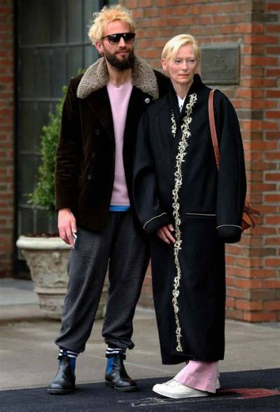 Tilda Swinton & Her Young Lover Sandro Kopp out in Nyc: Gorgeous & Awesome?