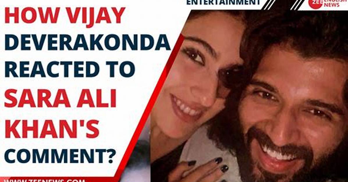 Vijay Deverakonda Reacts to Sara Ali Khan Revealing Her Crush on Him